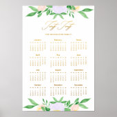 二十フローラと名前のフェイク金ゴールド ポスター (正面)