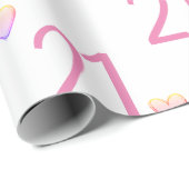 二十一ハート誕生日 ラッピングペーパー (ロールコーナー)