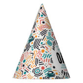 二十一 | 幾何カラフル21歳の誕生日 パーティーハット (左)