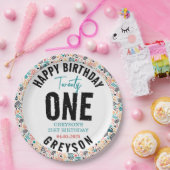 二十一 | 幾何カラフル21歳の誕生日 ペーパープレート (パーティー)