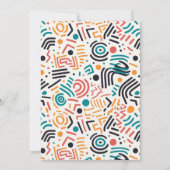 二十一 | 幾何カラフル21歳の誕生日 招待状 (裏面)