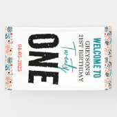 二十一 | 幾何カラフル21歳の誕生日 横断幕 (横)