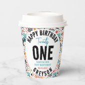 二十一 | 幾何カラフル21歳の誕生日 紙コップ (裏面)