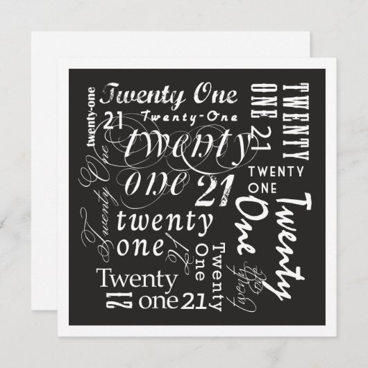 二十一 招待状 (正面/裏面)