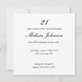 二十一 招待状 (裏面)