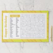 二十五スタイリッシュ誕生日おもしろい紙ランチョンマット ペーパーパッド (インサイチュ)