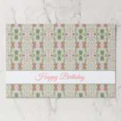 二十五水彩画パターン(の模様が)ある紙ランチョンマット ペーパーパッド (正面)