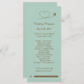 二十五青色飛行機ハート結婚式 プログラム (正面/裏面)