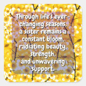 二十個姉妹引用文とビニルデザイン | フローラ スクエアシール (正面)