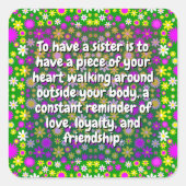 二十個特姉引用文 | エレガントフローラ スクエアシール (正面)