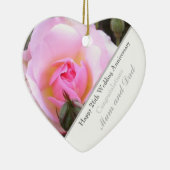 二十六結婚周年記念バラハート セラミックオーナメント (右)