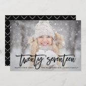 二十十七 |トレンディータイポグラフィと写真 シーズンカード (正面/裏面)