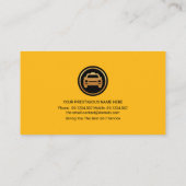 二十四の七黄色いタクシー指定運転者 名刺 (裏面)
