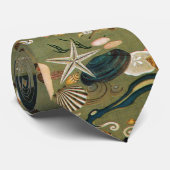 二十四貝甲図・若冲貝殻寂聴 ネクタイ (ロール)