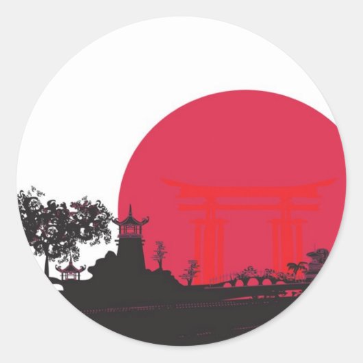 二十日本のライジングサン結婚ズ封筒用シール ラウンドシール (正面)