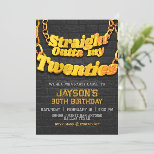 二十歳からの卒業パーティー招待状 招待状 (スタンド正面)