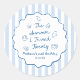 二十歳になった夏 二十歳の誕生日パーティー ラウンドシール