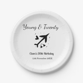 二十歳の冒険 お誕生日おめでとう 名前入り ペーパープレート