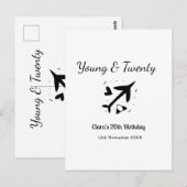 二十歳の冒険 誕生日おめでとう 名前を追加 ポストカード (正面/裏面)