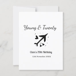 二十歳の冒険 誕生日おめでとう 名前を追加 ポストカード