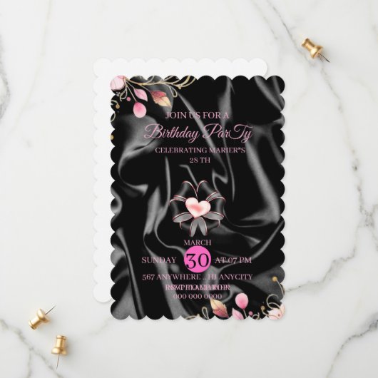 二十歳の誕生日招待状 手描き 落書き セーブザデート (正面/裏面インサイチュ)