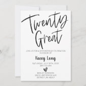 二十素晴らし二十八th二十八誕生日 招待状 (正面)