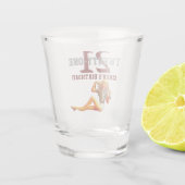 二十誕生日かわいらしブロンド21名 ショットグラス (裏面)