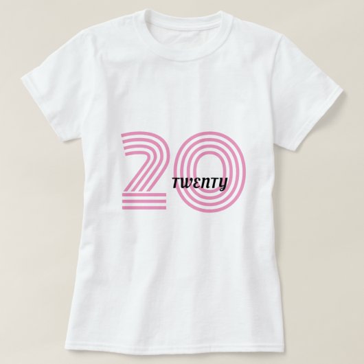 二十誕生日Tシャツ Tシャツ (デザイン正面)