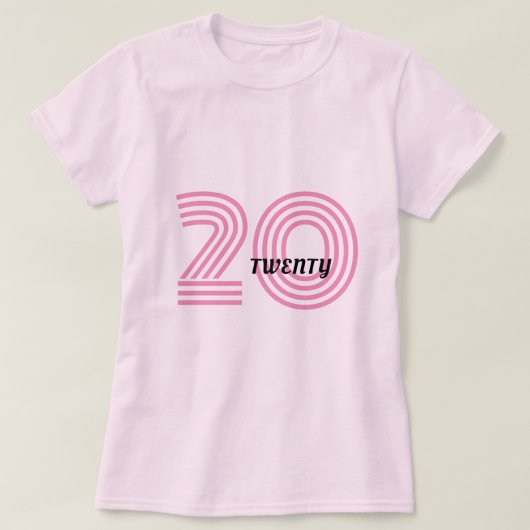 二十誕生日Tシャツ Tシャツ (デザイン正面)
