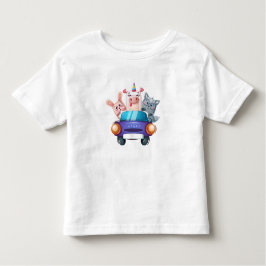 二号車の動物 トドラーTシャツ