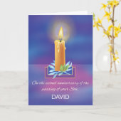 二周年記念ろうそく息子の喪失 カード (黄色い花)