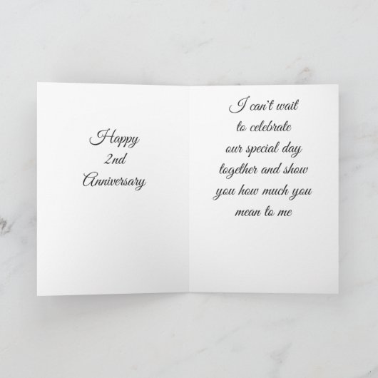 ***二周年記念***「妻」アニバーサリーカード カード (内部)