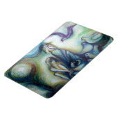 二姉妹，鳥と自然 マグネット (左側)