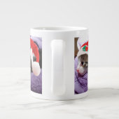 二子猫サンタ帽子メリークリスマスジャイアントコーヒー ジャンボコーヒーマグカップ (裏面)