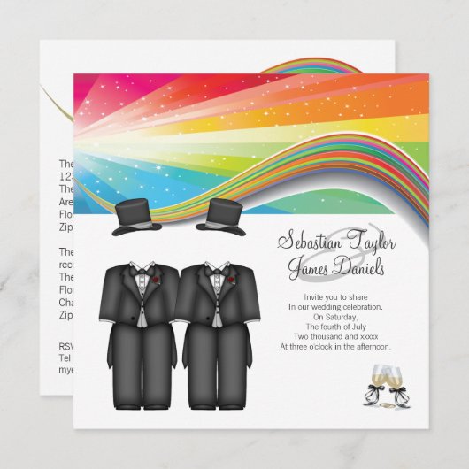 二室の結婚トイレ 招待状 (正面/裏面)