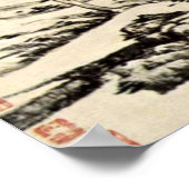 二山 – 遊山の川渓谷の木 ポスター (角)