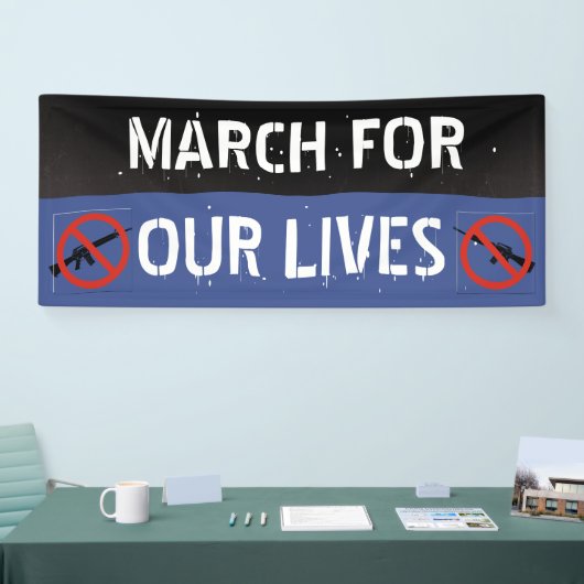 二度とおもしろい改革の行進を我々の人生の旗 横断幕 (トレードショー)