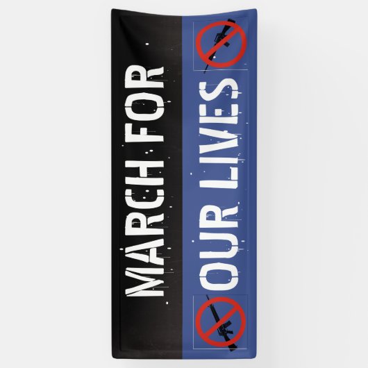 二度とおもしろい改革の行進を我々の人生の旗 横断幕 (縦)