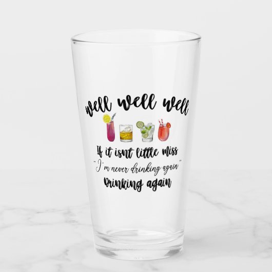 二度と酒を飲まない タンブラーグラス (正面)