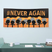 二度と銃の改革抗議バナーを歩き回らない 横断幕 (トレードショー)