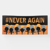 二度と銃の改革抗議バナーを歩き回らない 横断幕 (横)