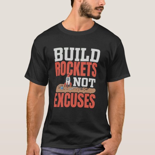 二度測って一度打ち上げろ ロケット模型 製作者 サ Tシャツ (正面)