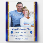 二度目の結婚のための安価な結婚式の贈り物 フォトプラーク (正面)