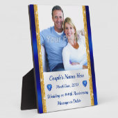 二度目の結婚のための安価な結婚式の贈り物 フォトプラーク (側面)