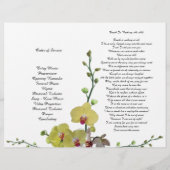 二折イエローランズ葬儀プログラムフライヤー チラシ (裏面)