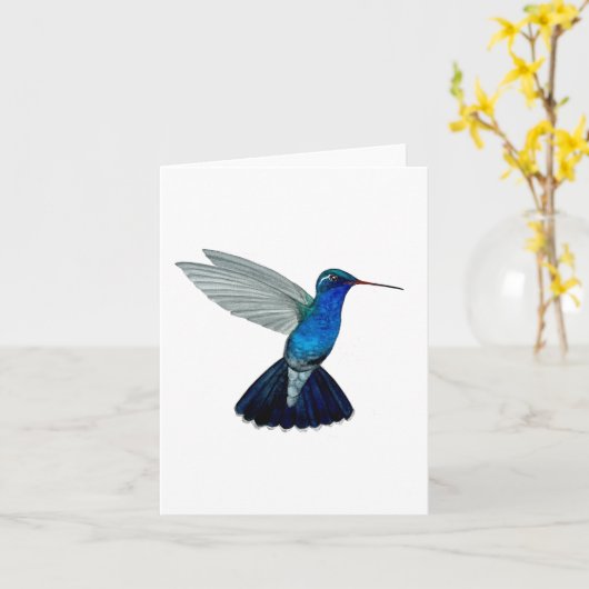 二日ハチドリ カード (黄色い花)