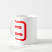 二日本の番二 【Ni】漢字 コーヒーマグカップ (正面左)