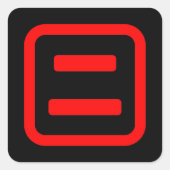 二日本の番二 【Ni】漢字 スクエアシール (正面)