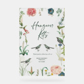 二日酔いキットはエキゾチックな野生の花枠に署名 アクリルサイン (正面)