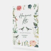 二日酔いキットはエキゾチックな野生の花枠に署名 アクリルサイン (傾斜)